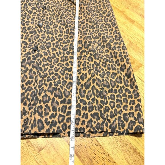 EXPRESS Leopard Cheetah Button Up Long Sleeve Shirt Dress  Size 8 - Picture 10 of 10